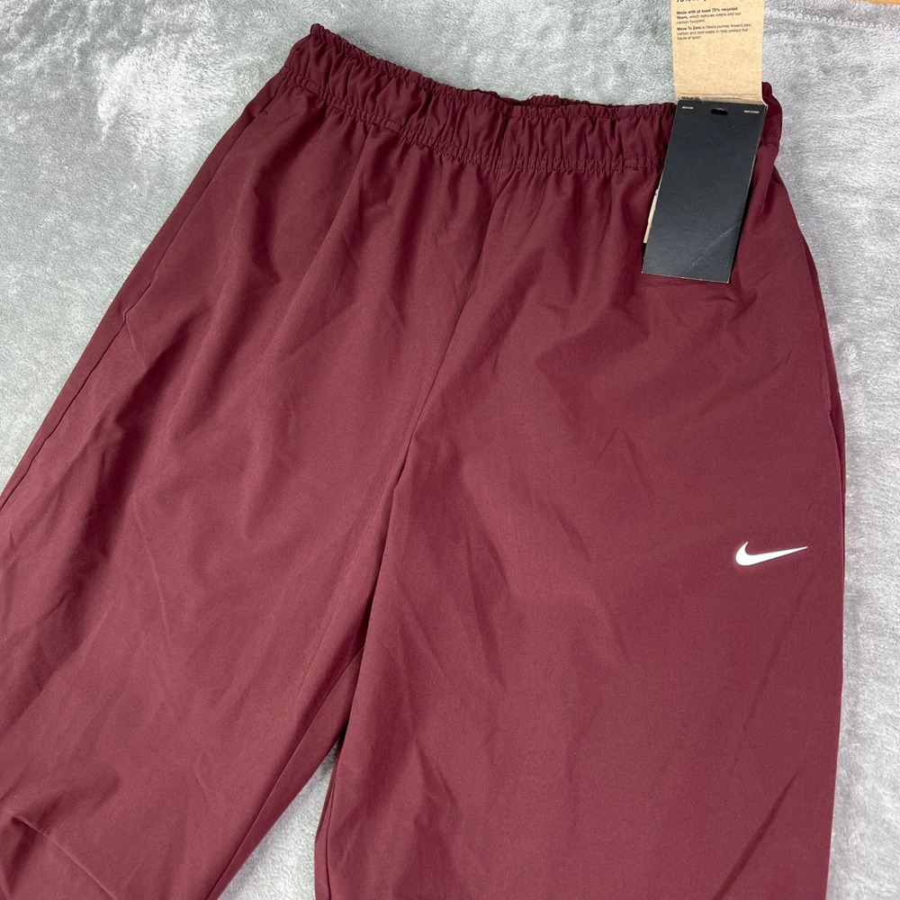 Nike One Repel Pants Womens Small Burgundy Solid High Rise Stretch Training